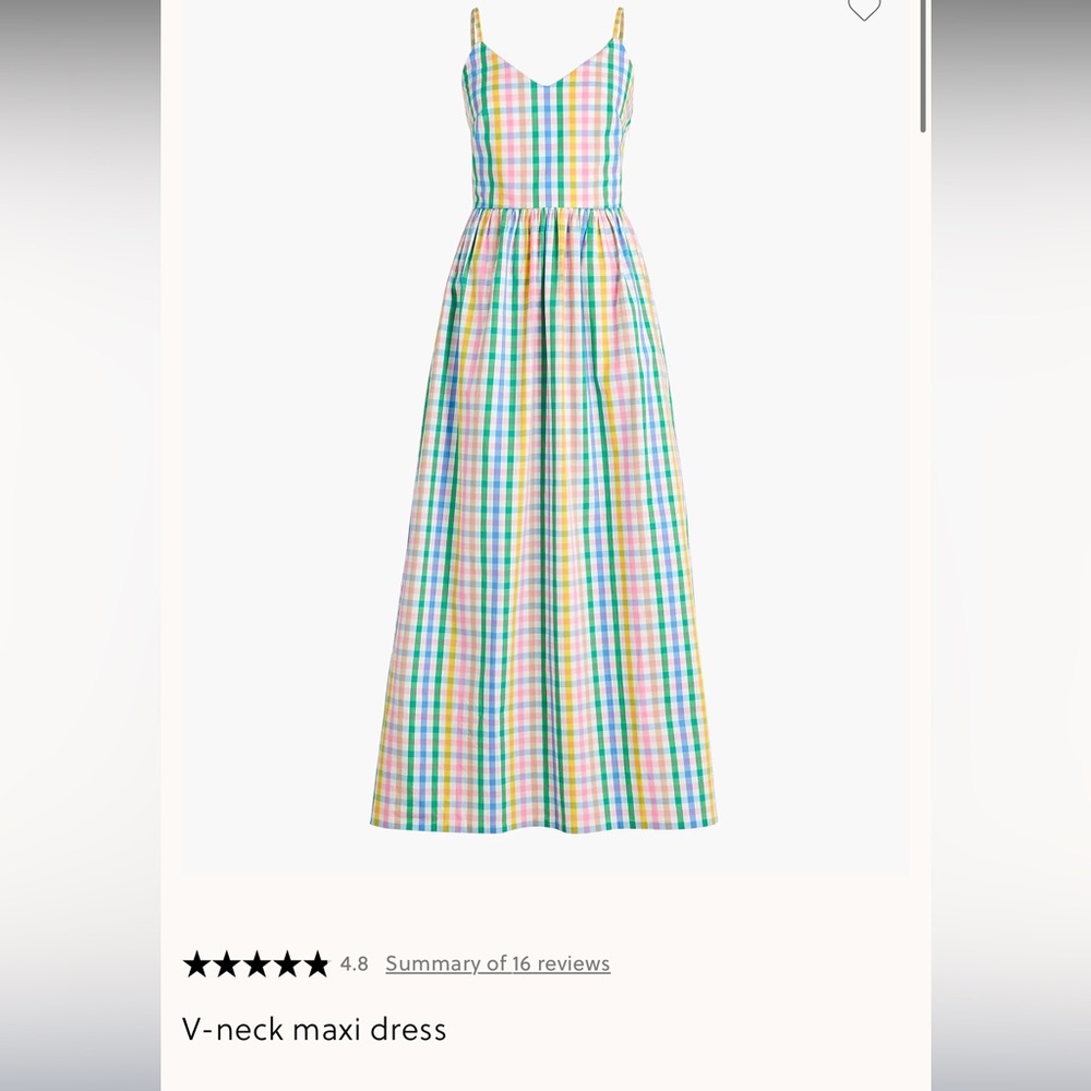 Pastel Gingham Maxi Dress - Spaghetti Strap